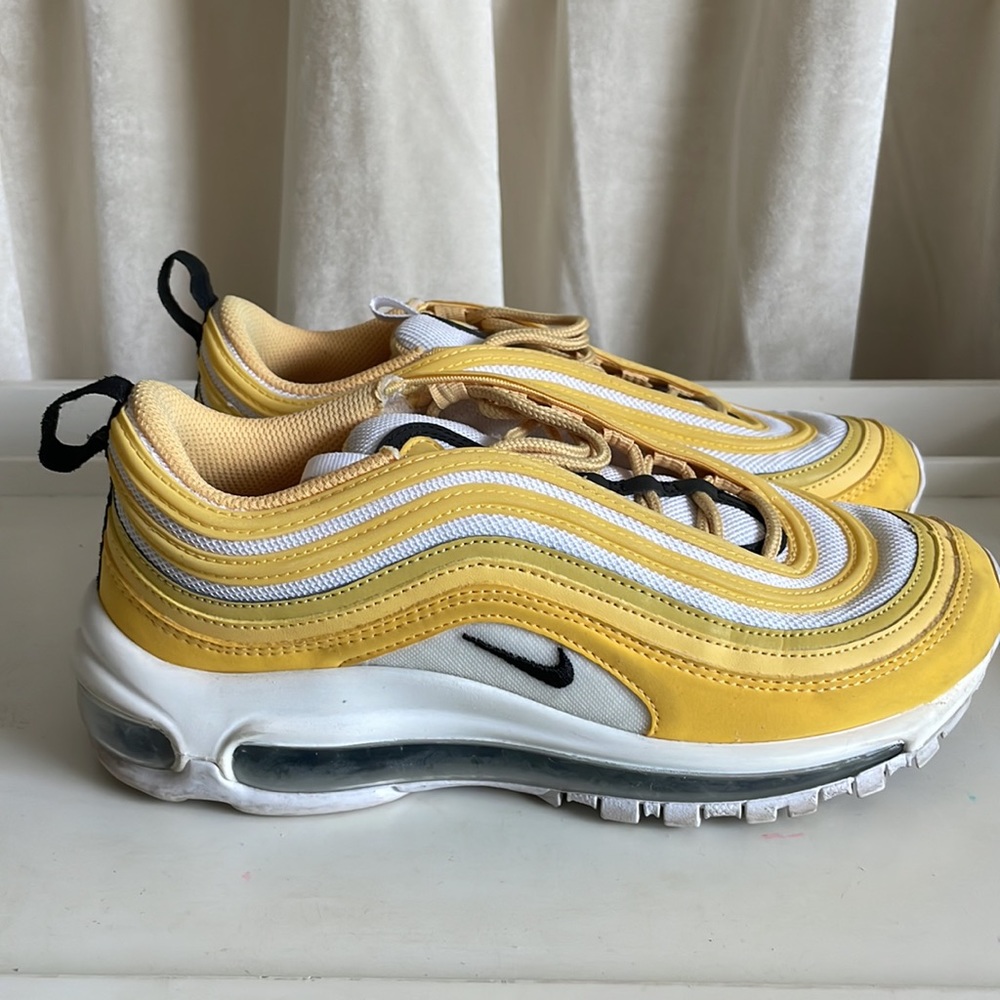 Nike Women’s Air Max 97 Sneakers in Yellow and White - Picture 3 of 7